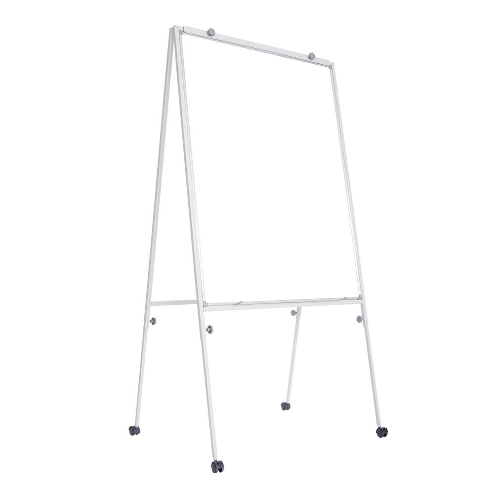 Systems Flip- Chart Stand With Magnetic Writing Board - White